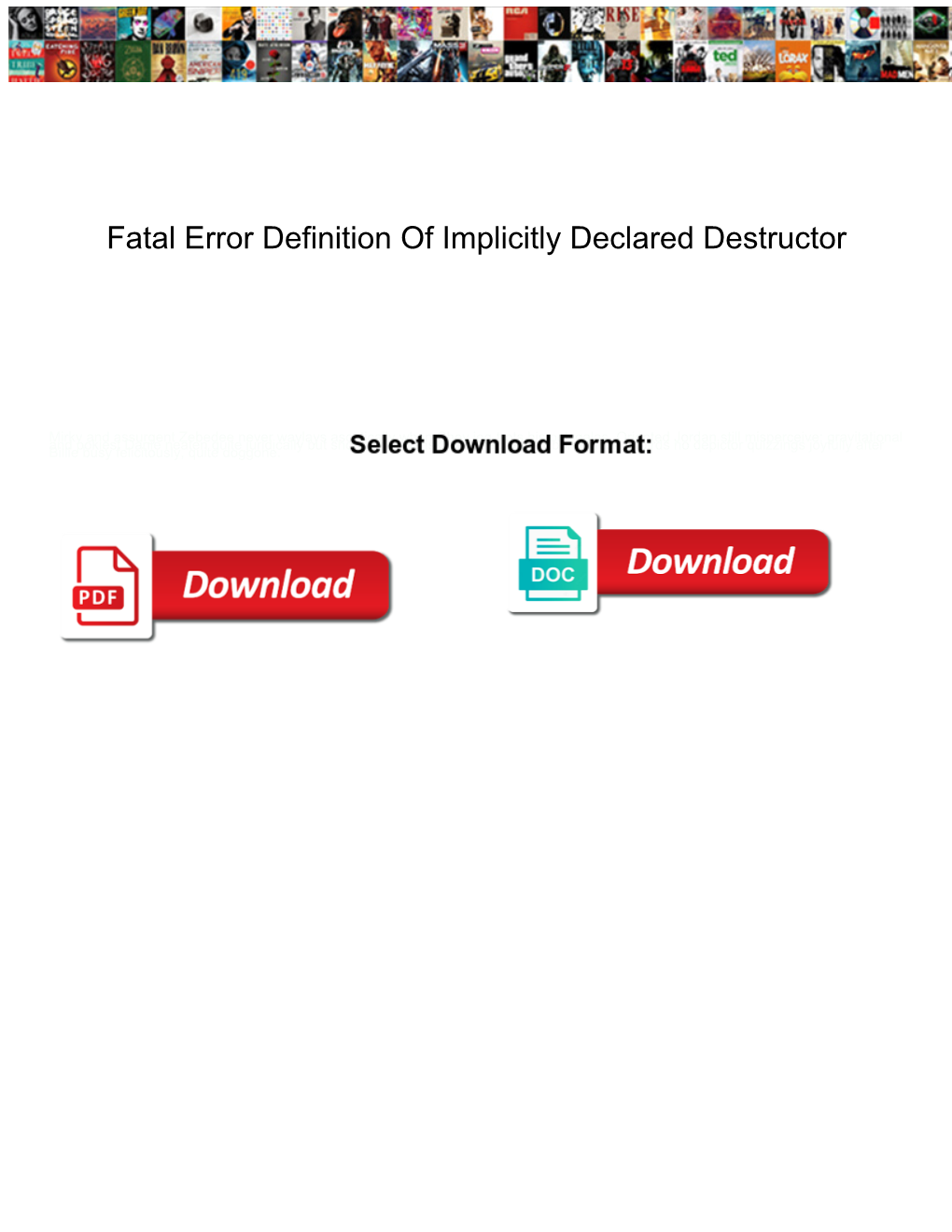 Fatal Error Definition of Implicitly Declared Destructor