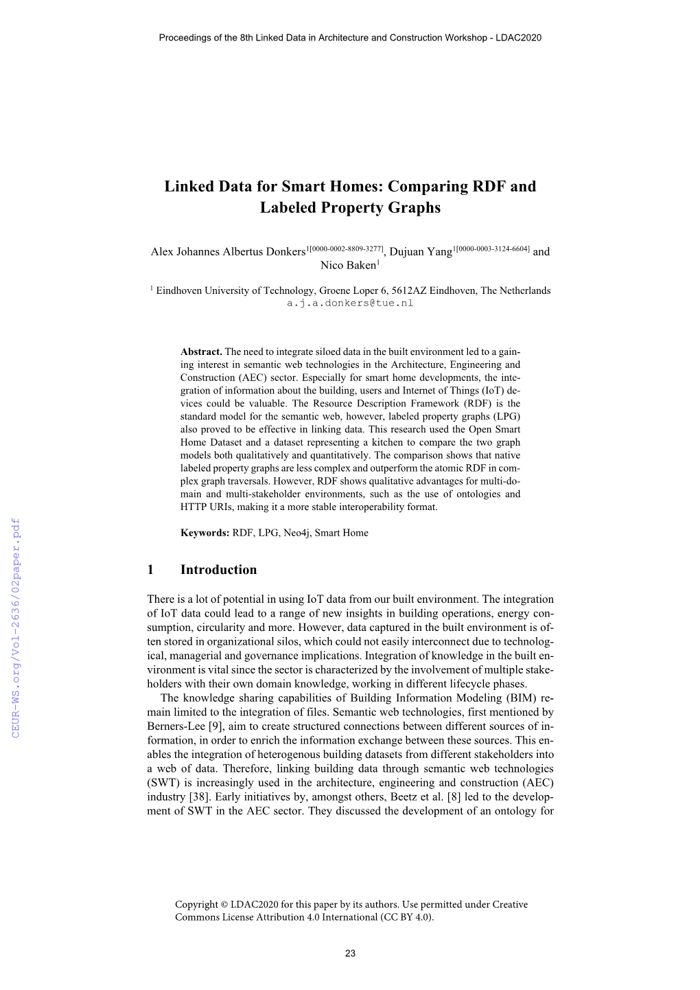 Linked Data for Smart Homes: Comparing RDF and Labeled Property Graphs