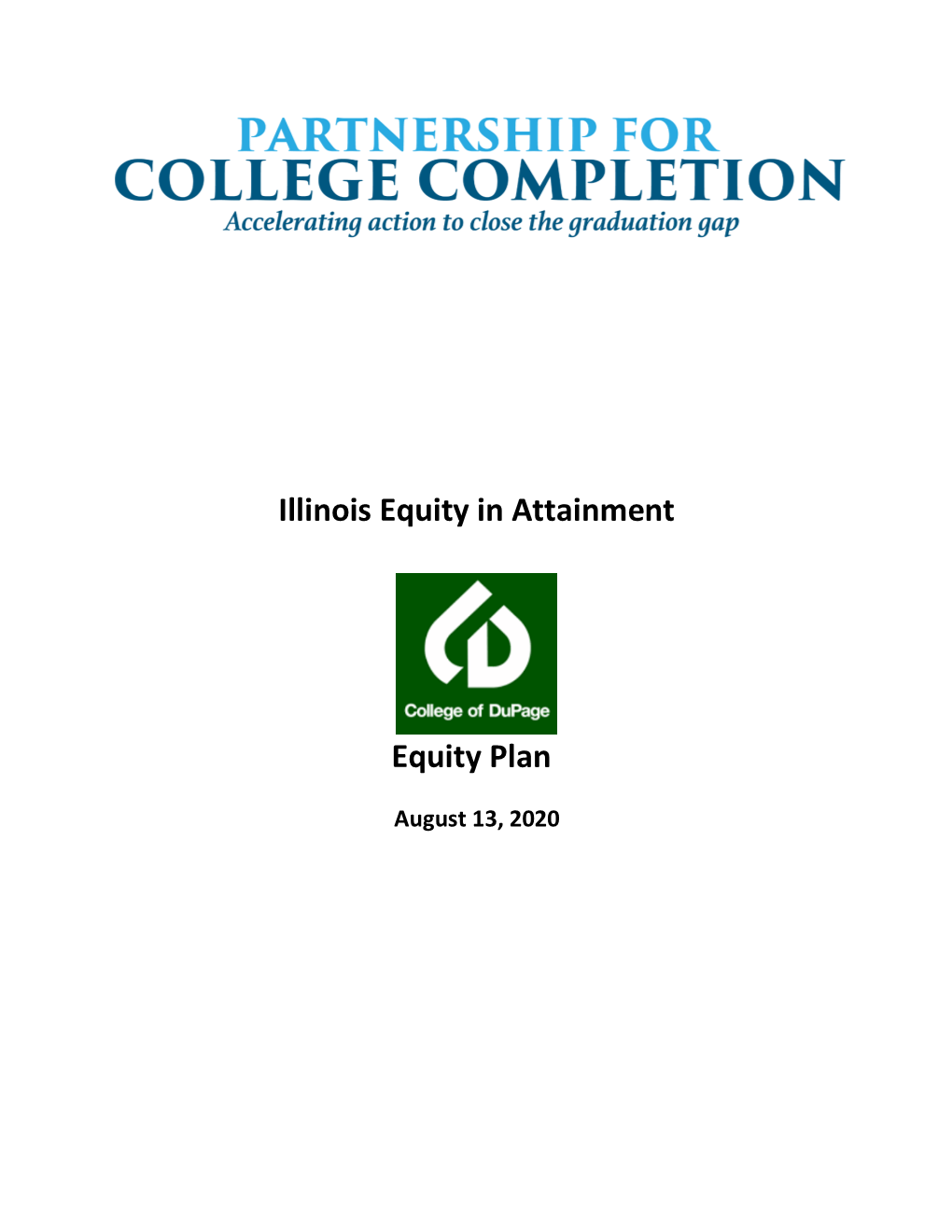 College of Dupage Equity Plan – August 13, 2020