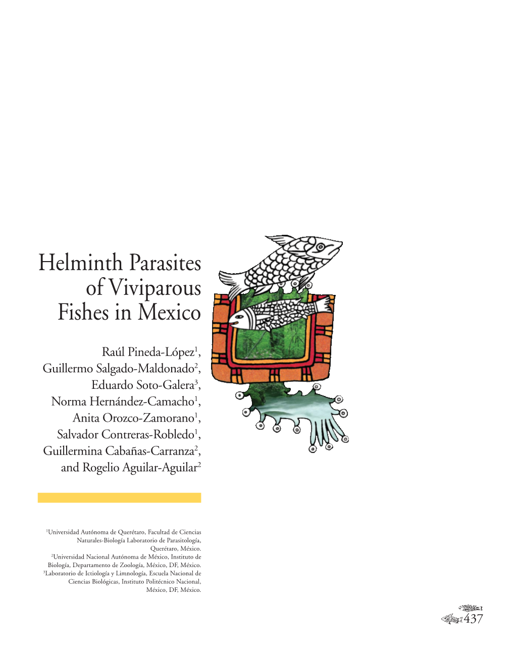 Helminth Parasites of Viviparous Fishes in Mexico
