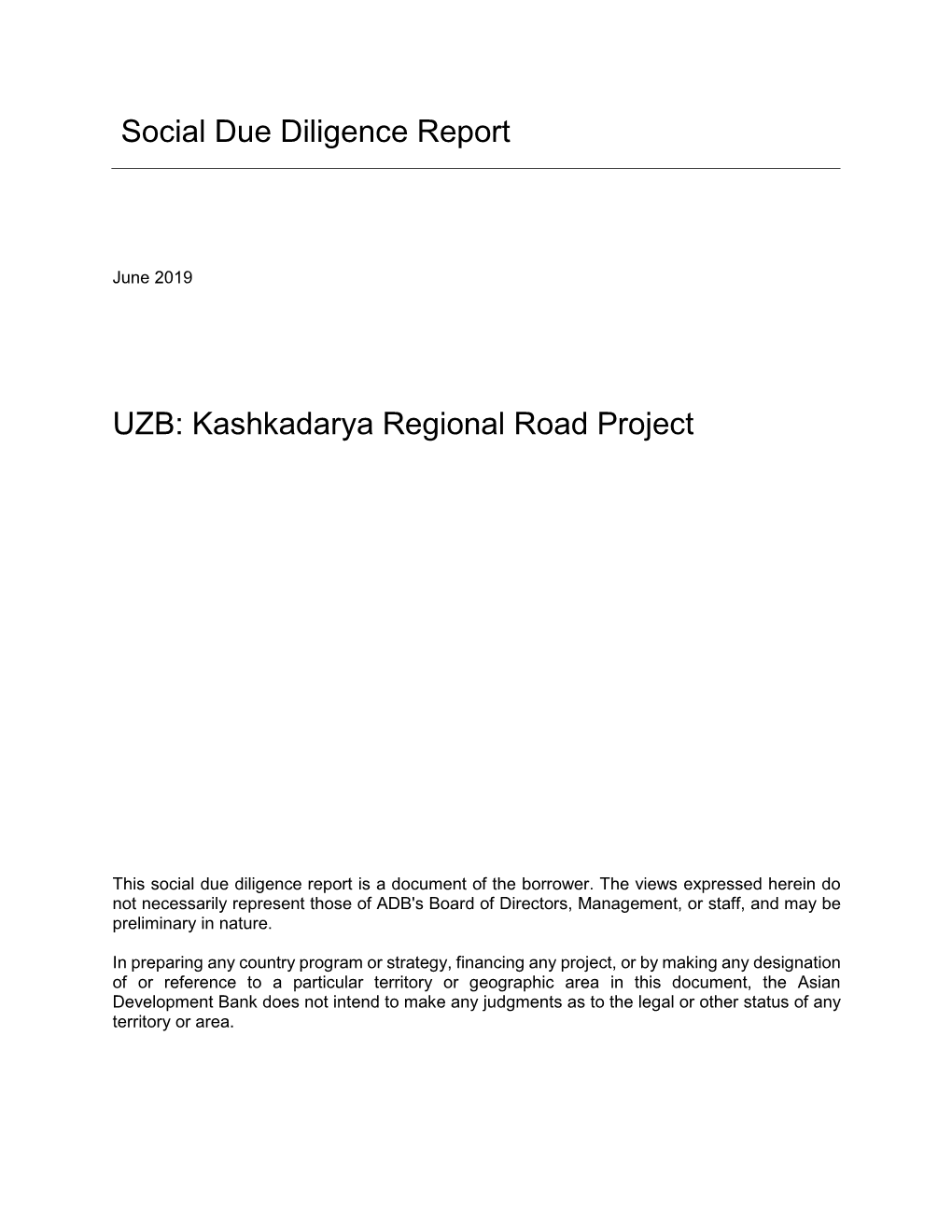 Kashkadarya Regional Road Project