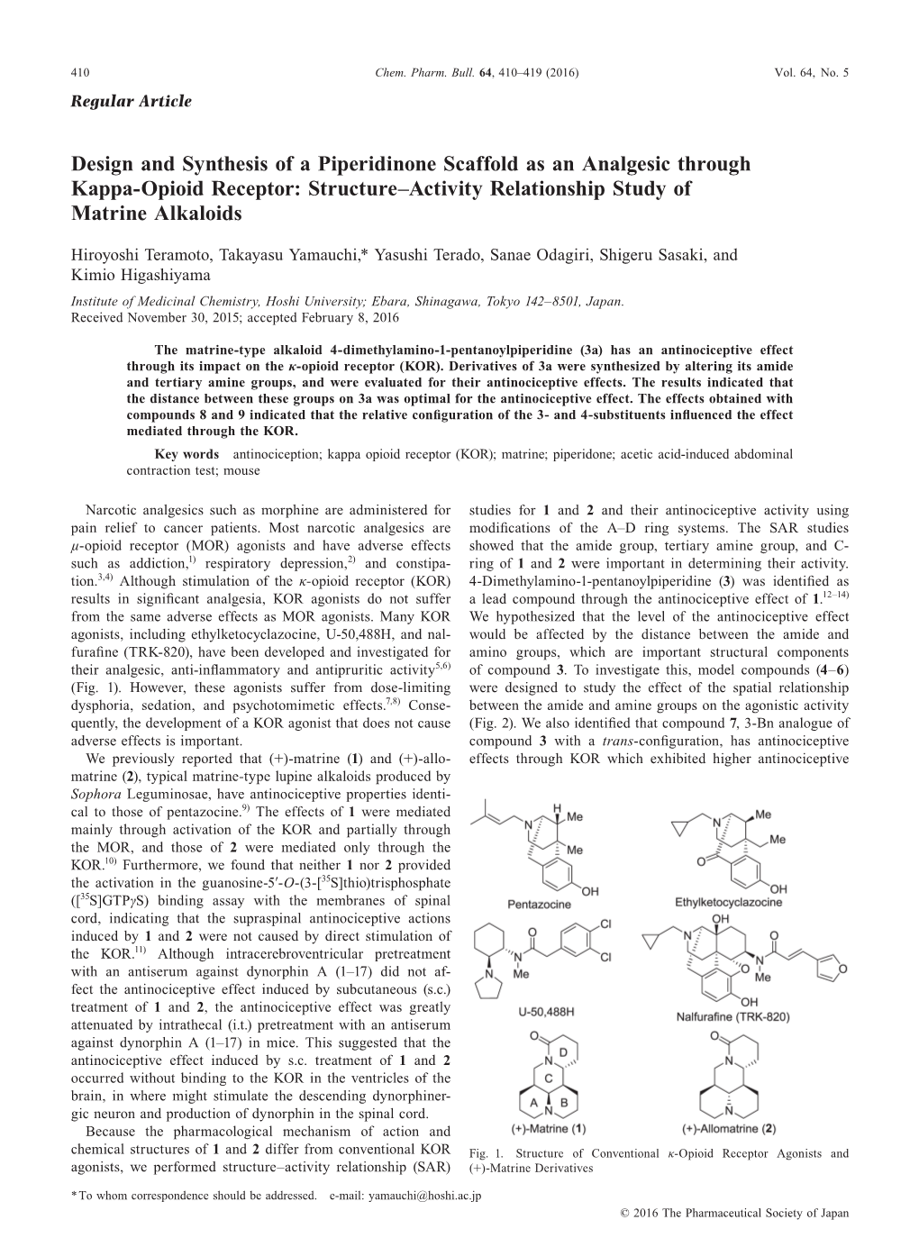 Chem. Pharm. Bull. 64(5): 410-419 (2016)