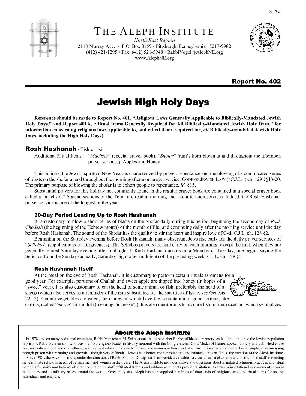 Jewish High Holy Days