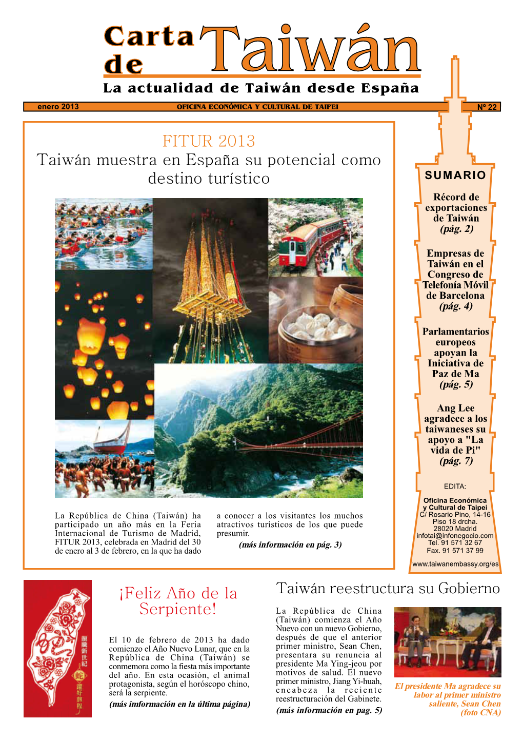 Carta De Taiwán Nº 22