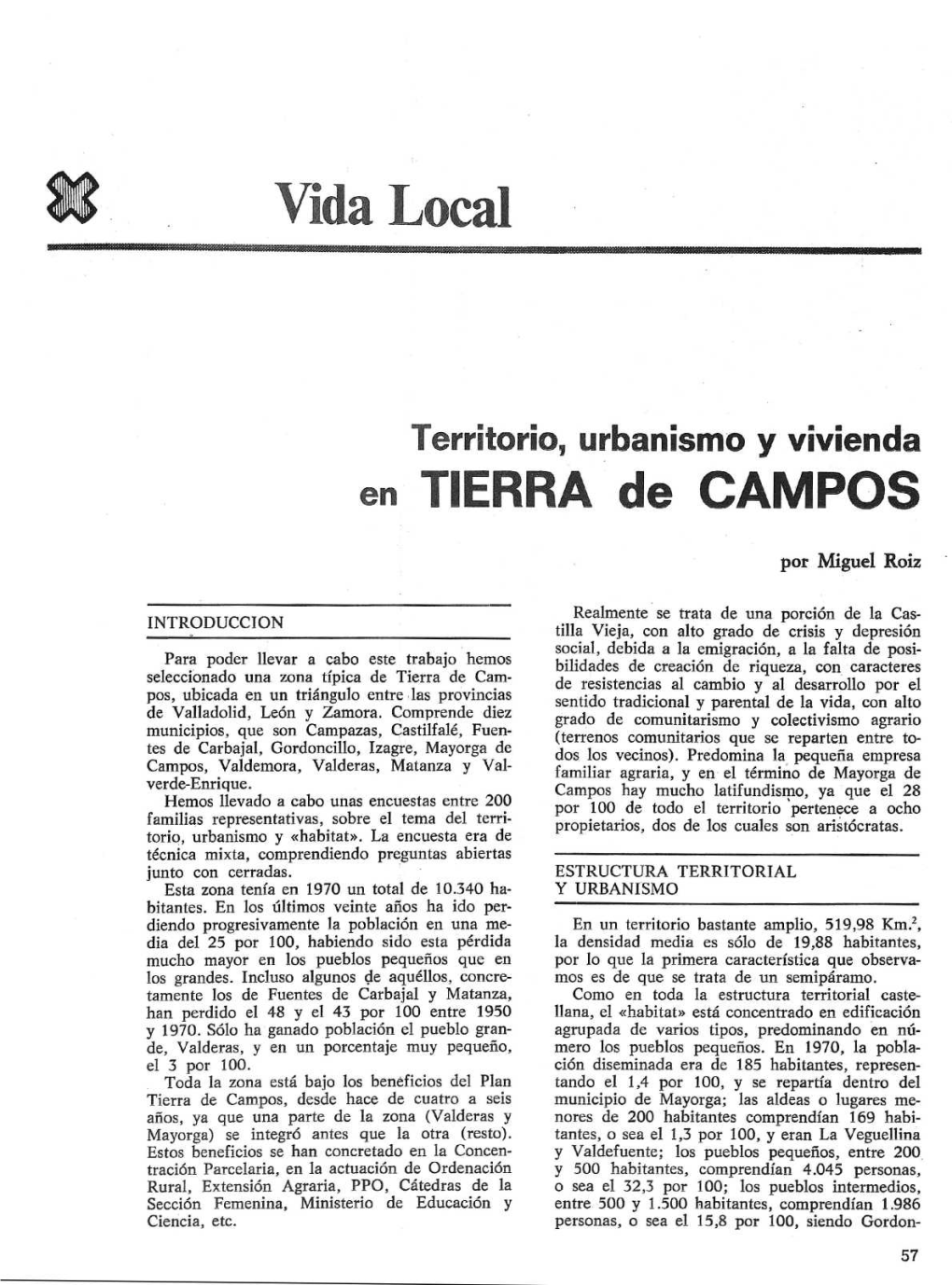 Territorio, Urbanismo Y Vivienda En TIERRA De CAMPOS