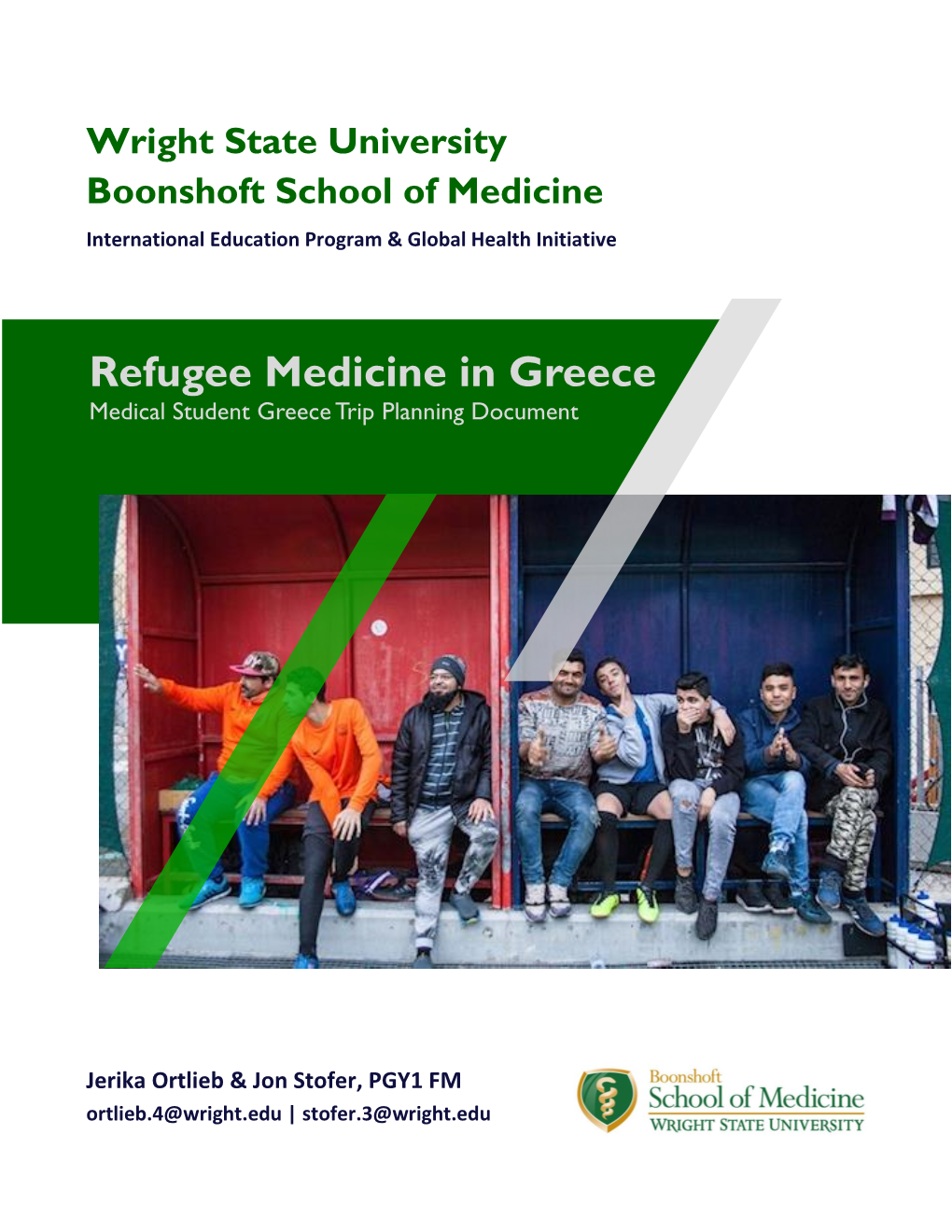 Refugee Medicine in Greece Medical Student Greece Trip Planning Document