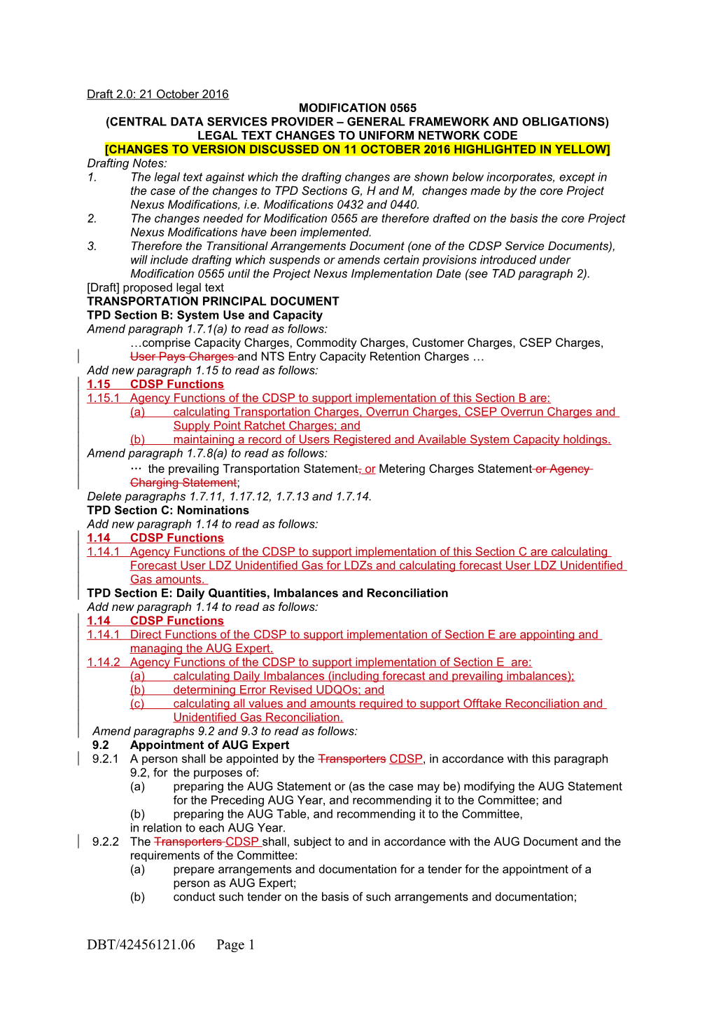 Central Data Services Provider General Framework and Obligations