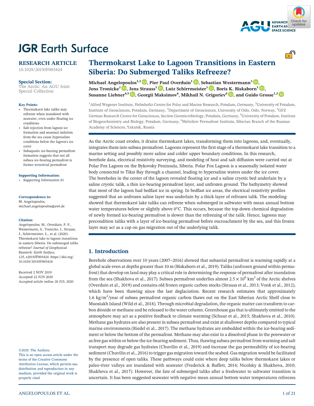 Thermokarst Lake to Lagoon Transitions in Eastern