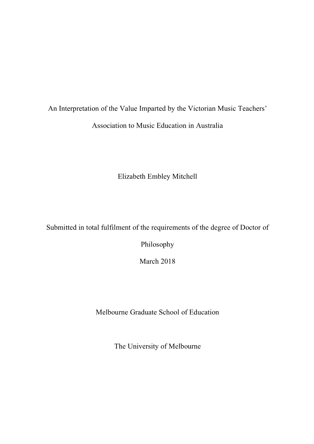 Elizabeth Mitchell Thesis VMTA May 2018