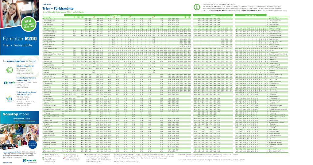 Fahrplan R200