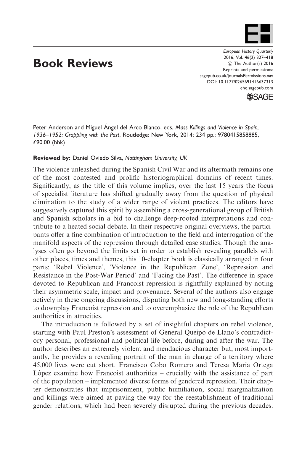 Book Reviews Reprints and Permissions: Sagepub.Co.Uk/Journalspermissions.Nav DOI: 10.1177/0265691416637313 Ehq.Sagepub.Com