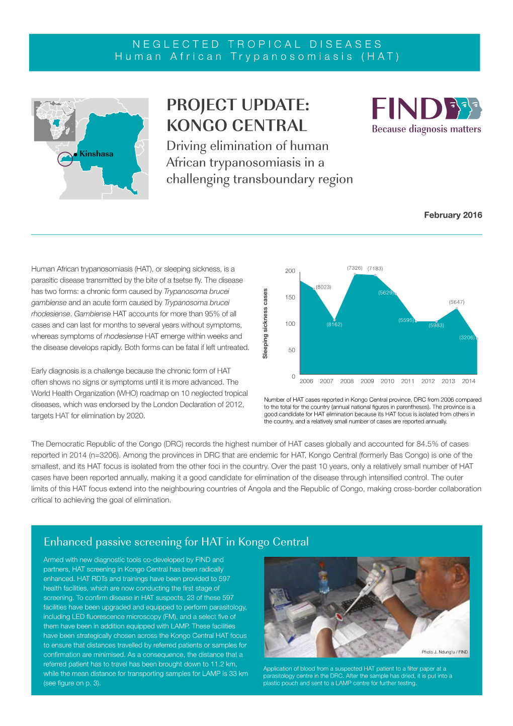 KONGO CENTRAL Driving Elimination of Human Kinshasa African Trypanosomiasis in a Challenging Transboundary Region