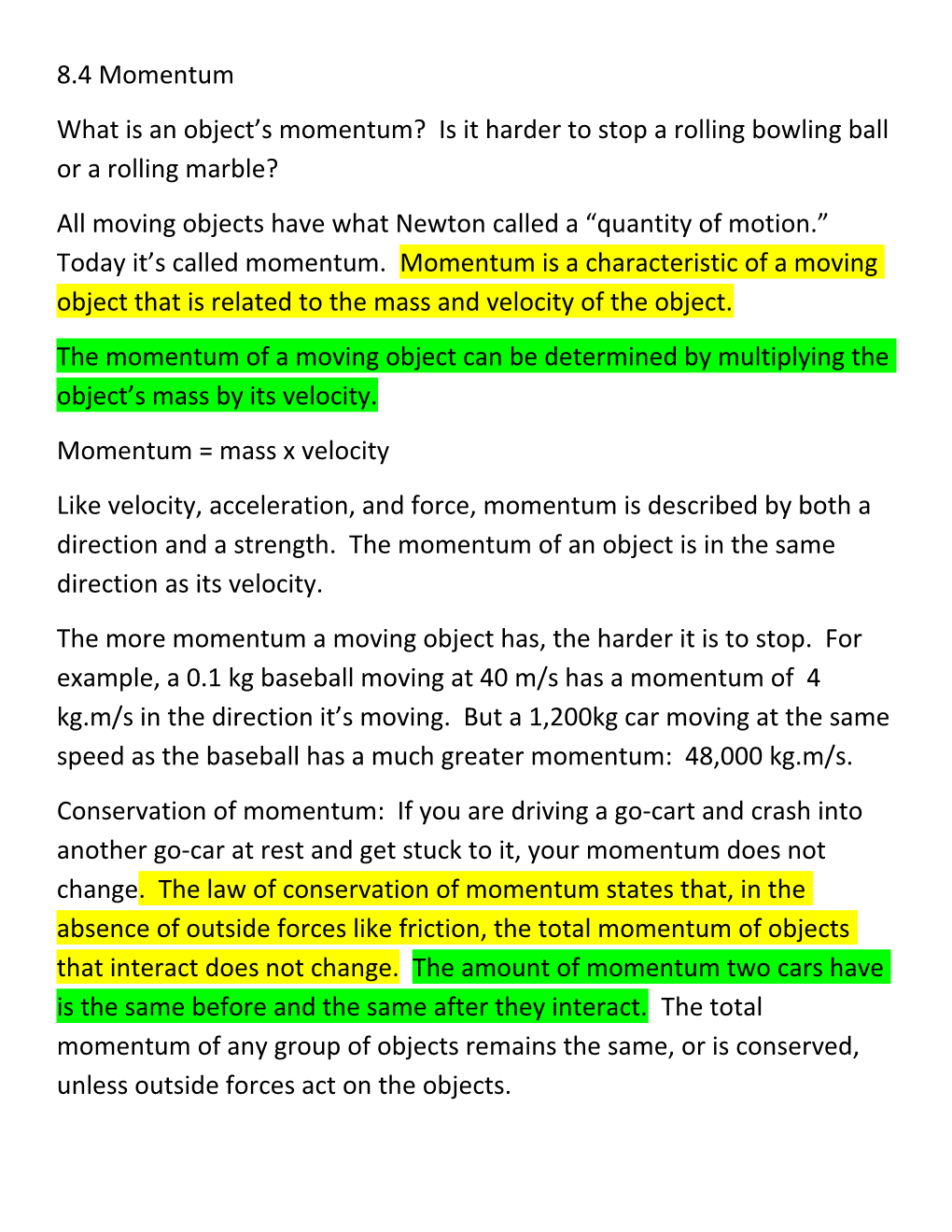 What Is an Object S Momentum? Is It Harder to Stop a Rolling Bowling Ball Or a Rolling Marble?