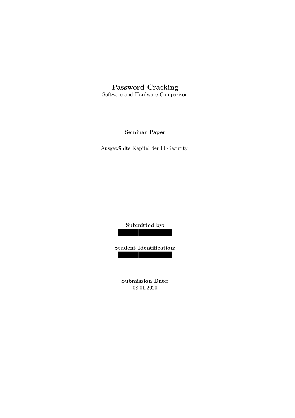 Password Cracking Software and Hardware Comparison