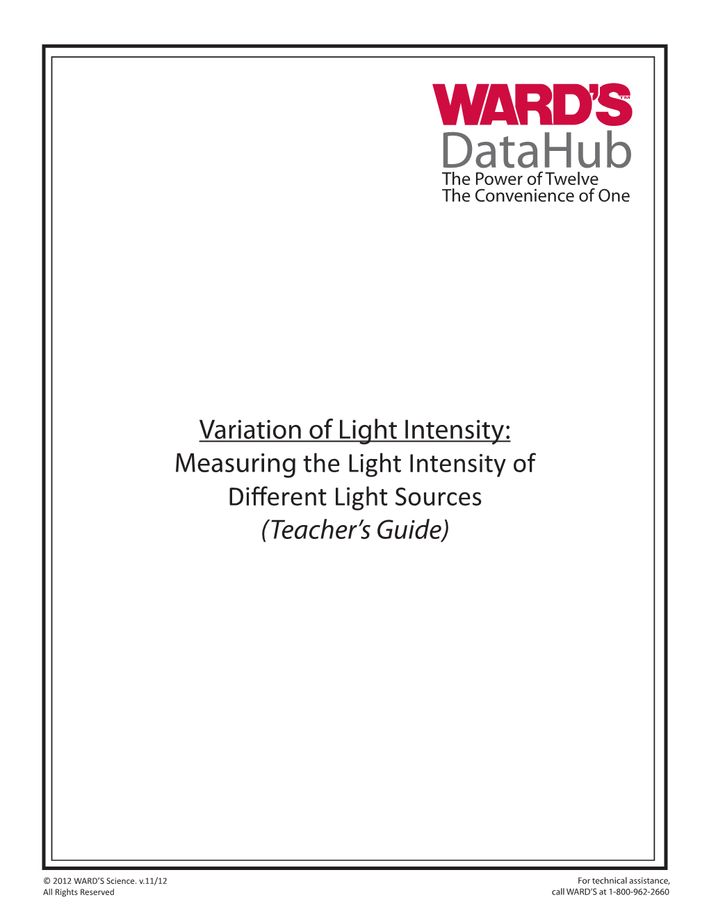 Measuring the Light Intensity of Different Light Sources (Teacher’S Guide)