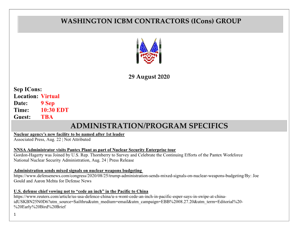 Washington Icbm Contractors Group (Icons)