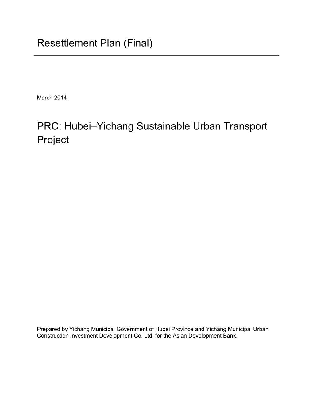 45023-002: Hubei-Yichang Sustainable Urban Transport Project