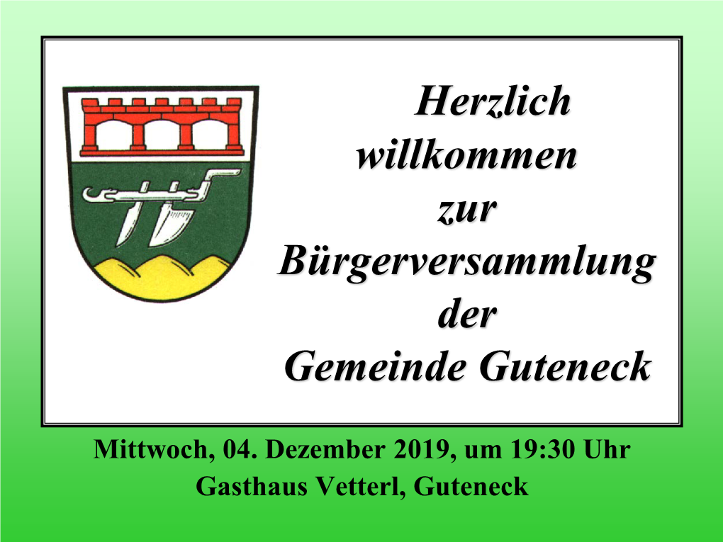 Guteneck Bürgerversammlung