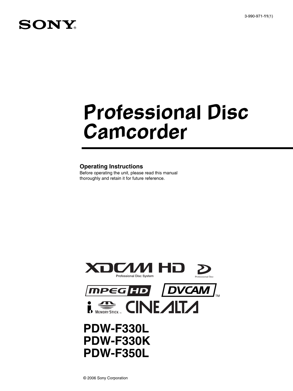 Professional Disc Camcorder