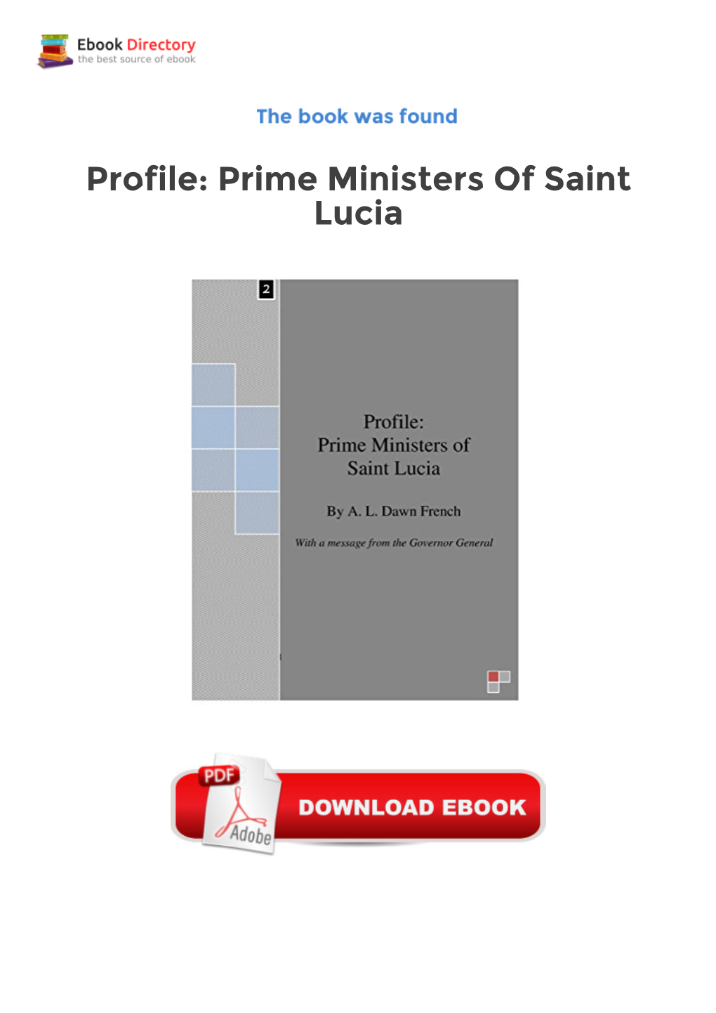 Ebook Profile: Prime Ministers of Saint Lucia Freeware