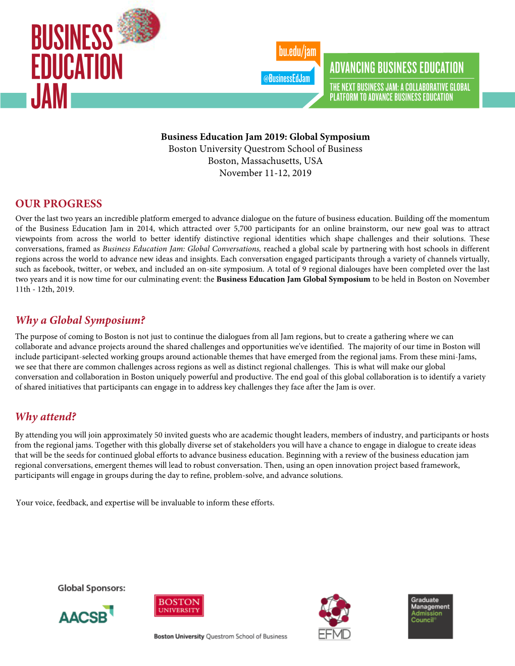 BUSINESS EDUCATION EDUCATION @Businessedjam the NEXT BUSINESS JAM: a COLLABORATIVE GLOBAL JAM PLATFORM to ADVANCE BUSINESS EDUCATION