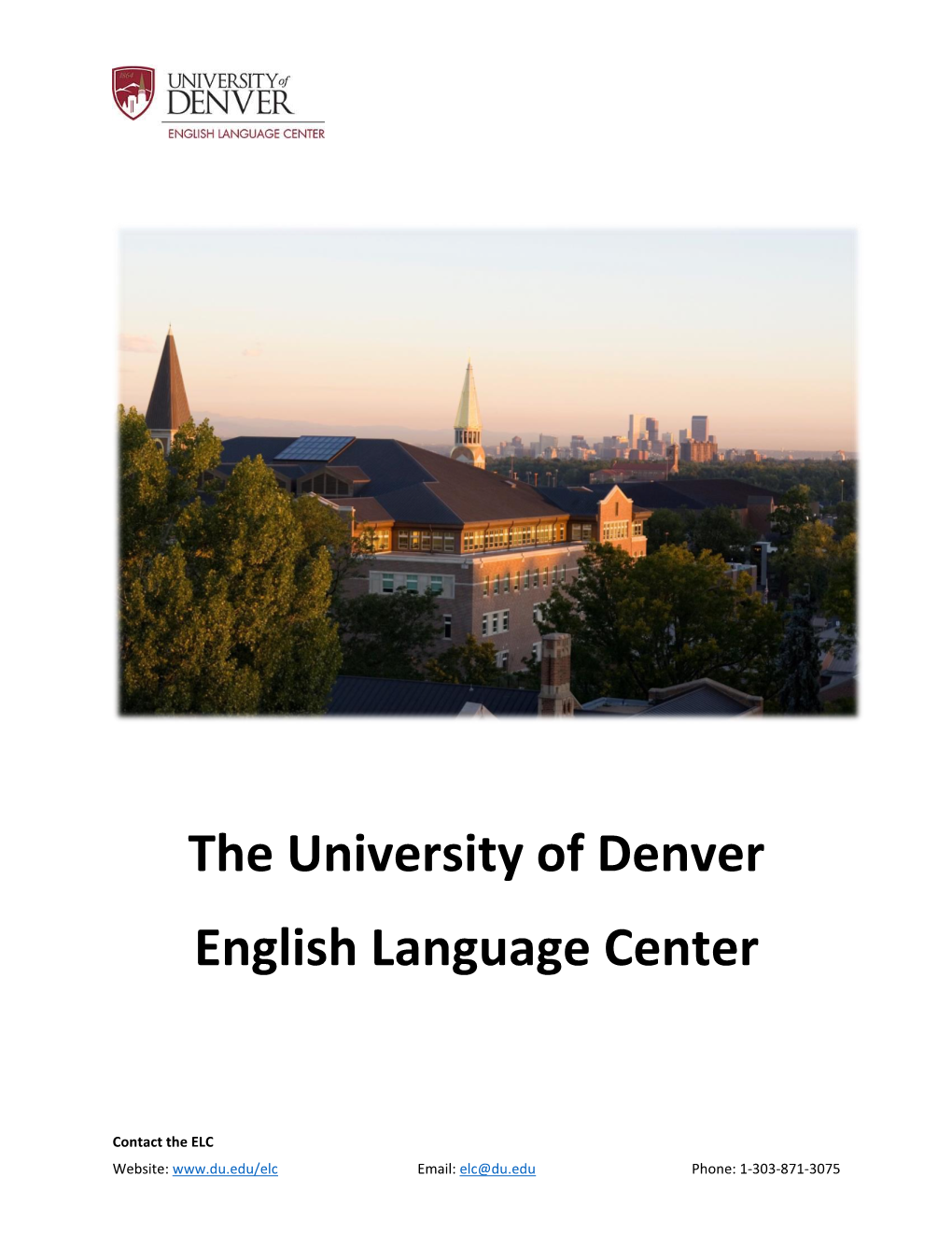 The University of Denver English Language Center
