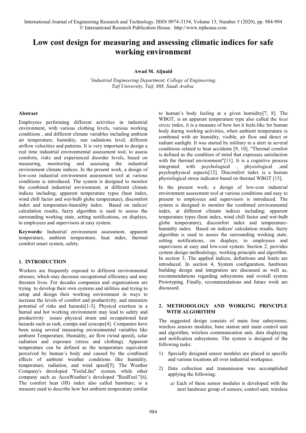 IJSR Paper Format