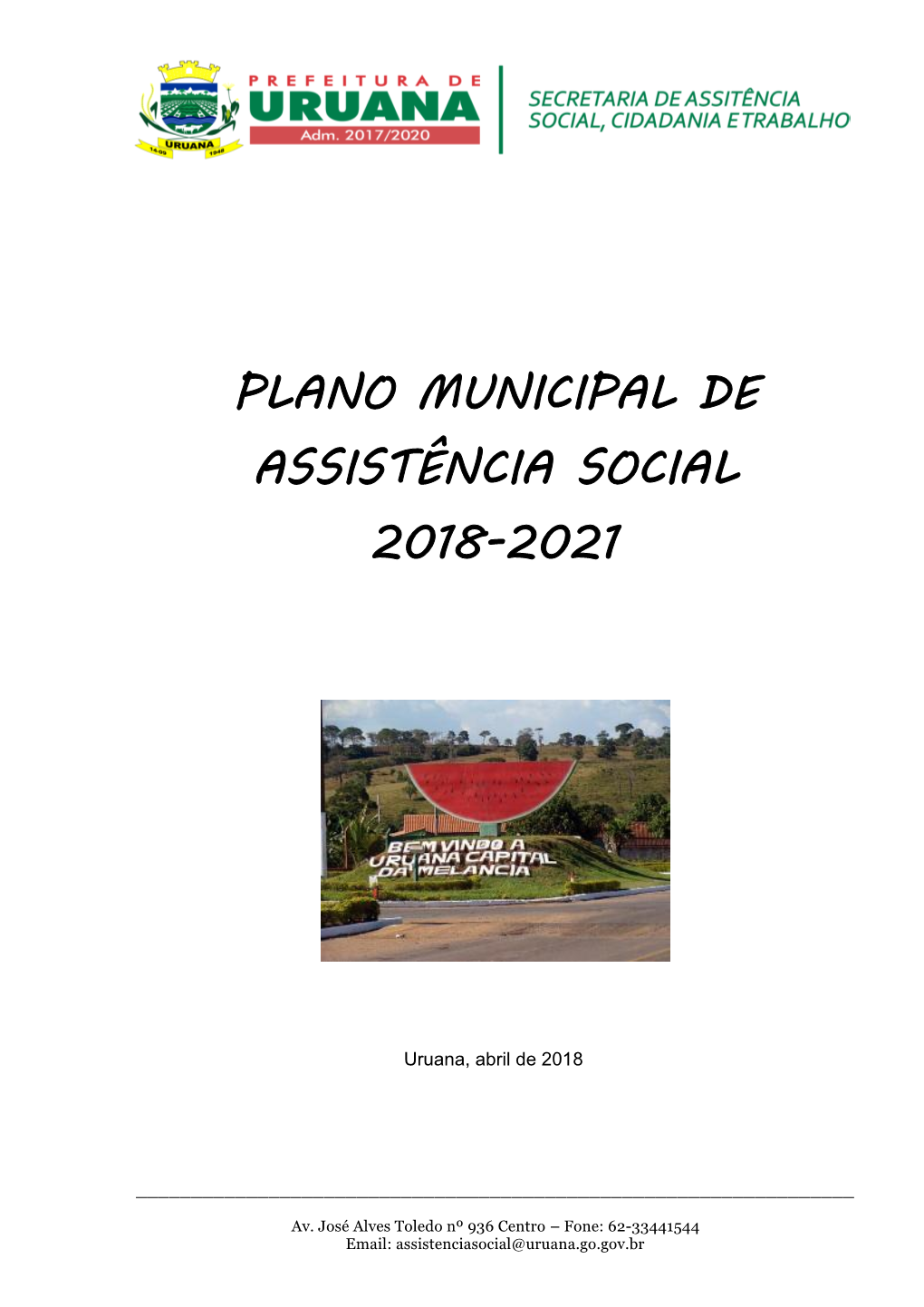 Plano Municipal De Assistência Social 2018-2021