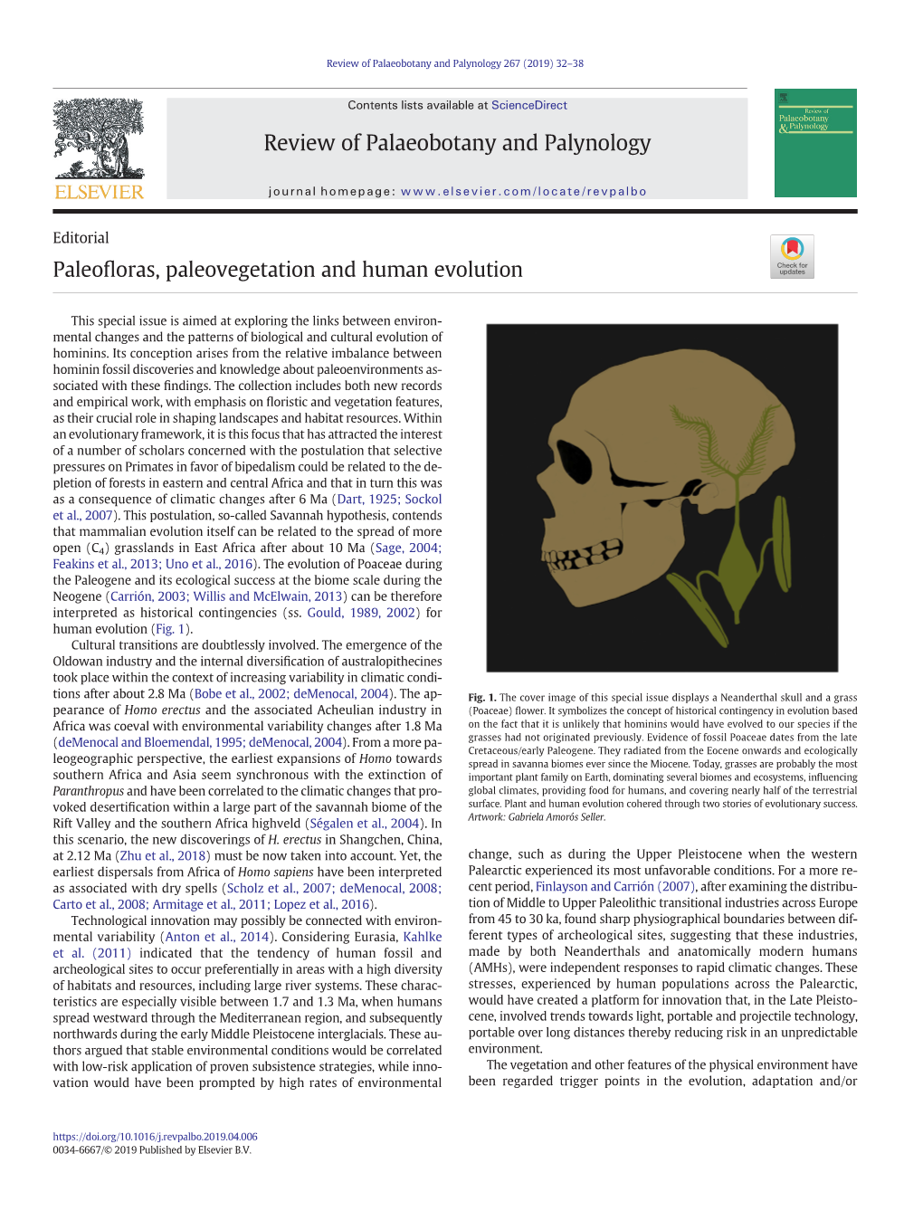 Paleofloras, Paleovegetation and Human Evolution