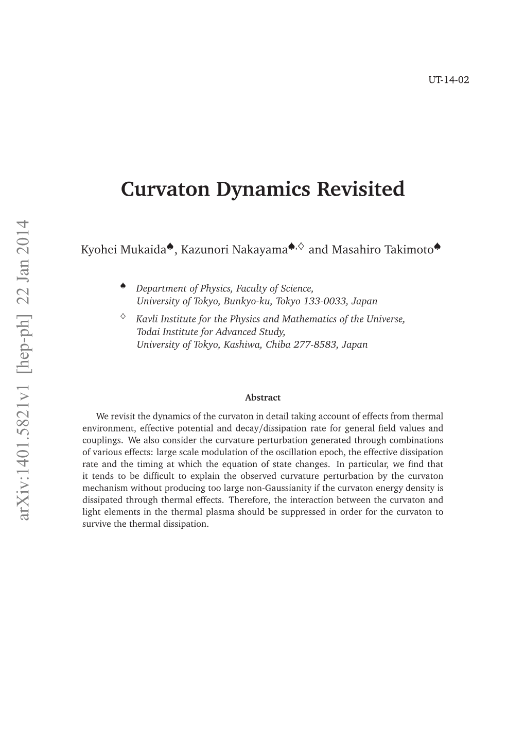 Curvaton Dynamics Revisited