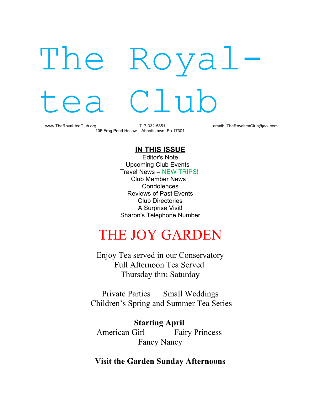 The Royal-Tea Club