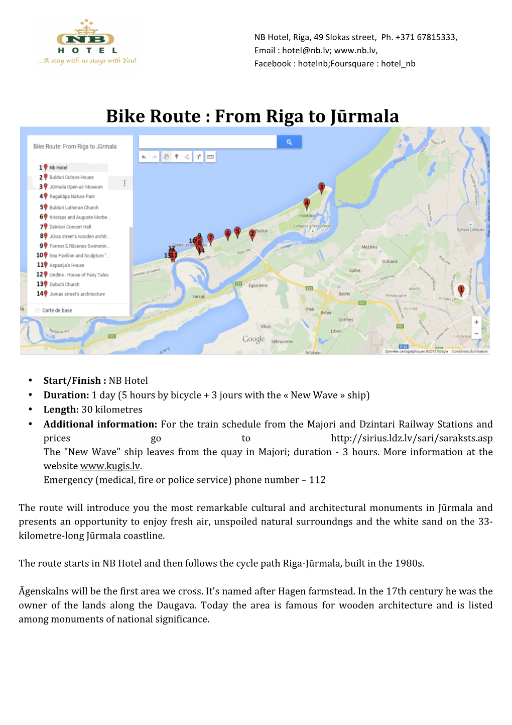 Bike Route : from Riga to Jūrmala