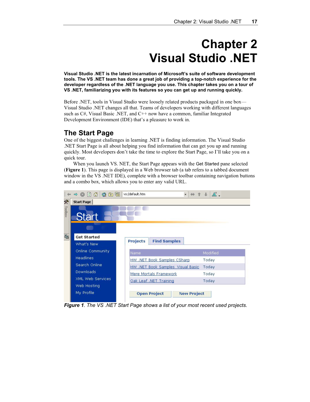 Chapter 2 Visual Studio .NET