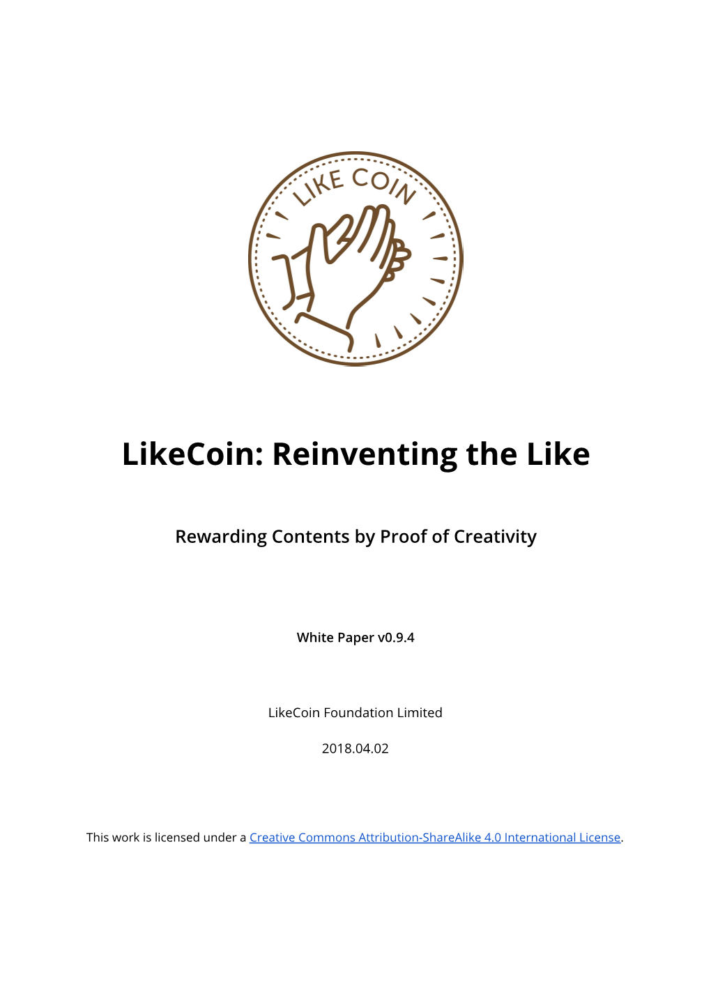 Likecoin: ​Reinventing the Like