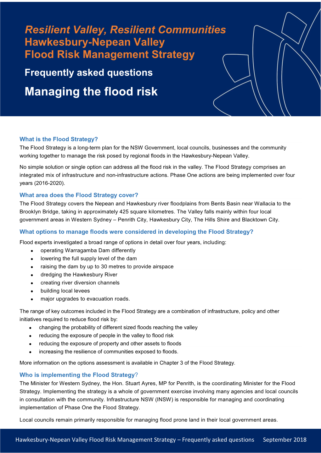 Managing the Flood Risk