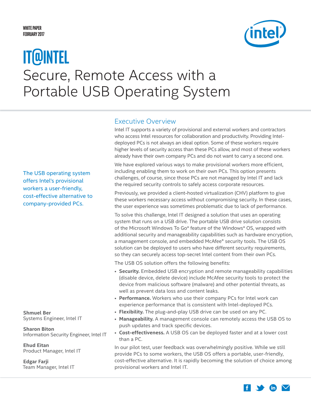 Secure, Remote Access with a Portable USB Operating System