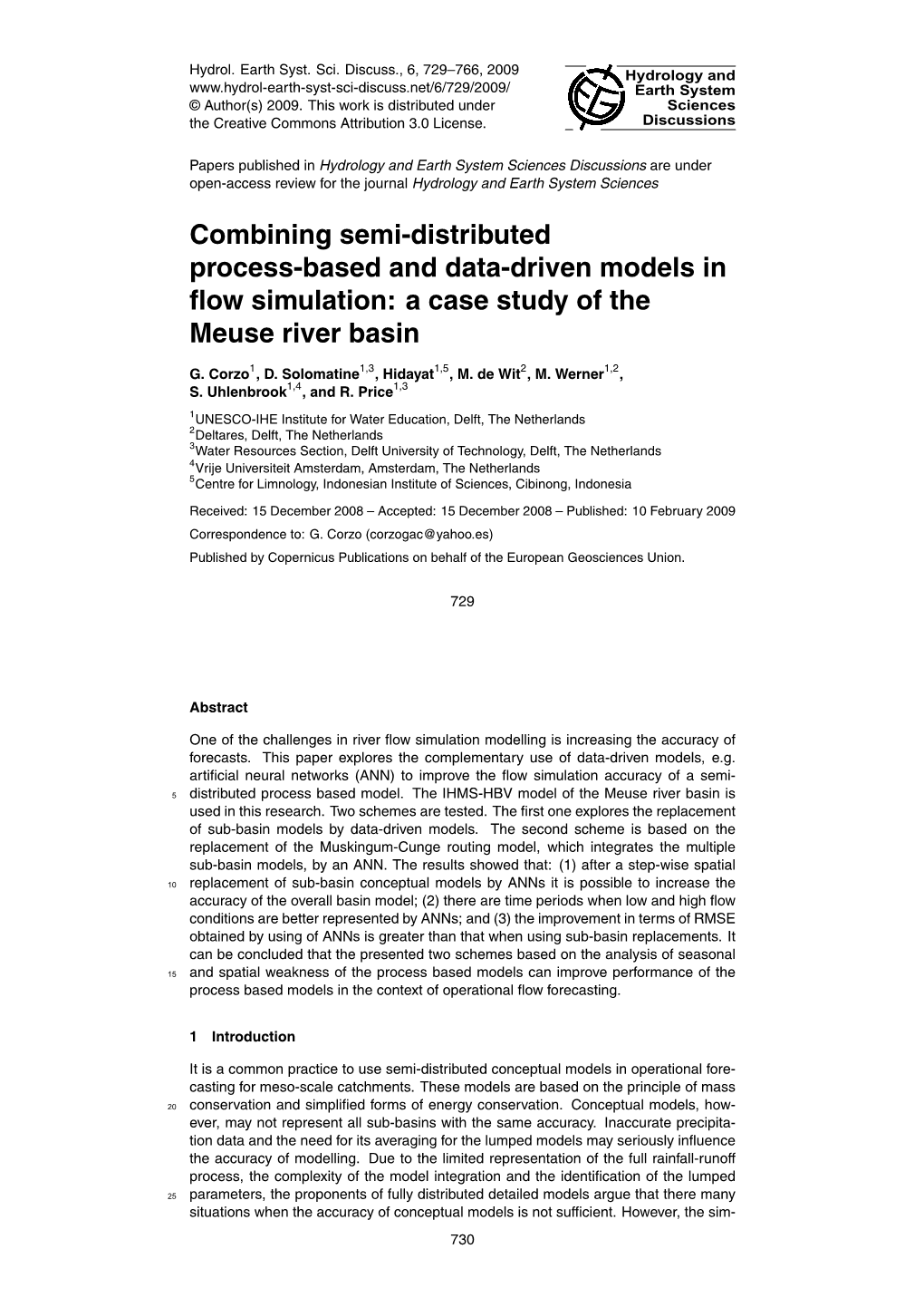 A Case Study of the Meuse River Basin