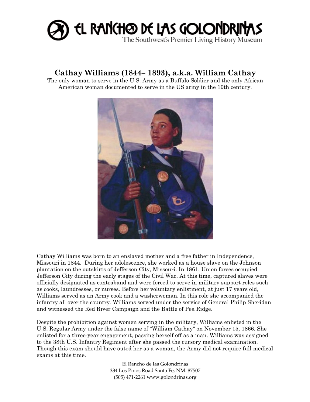 Cathay Williams (1844– 1893), A.K.A