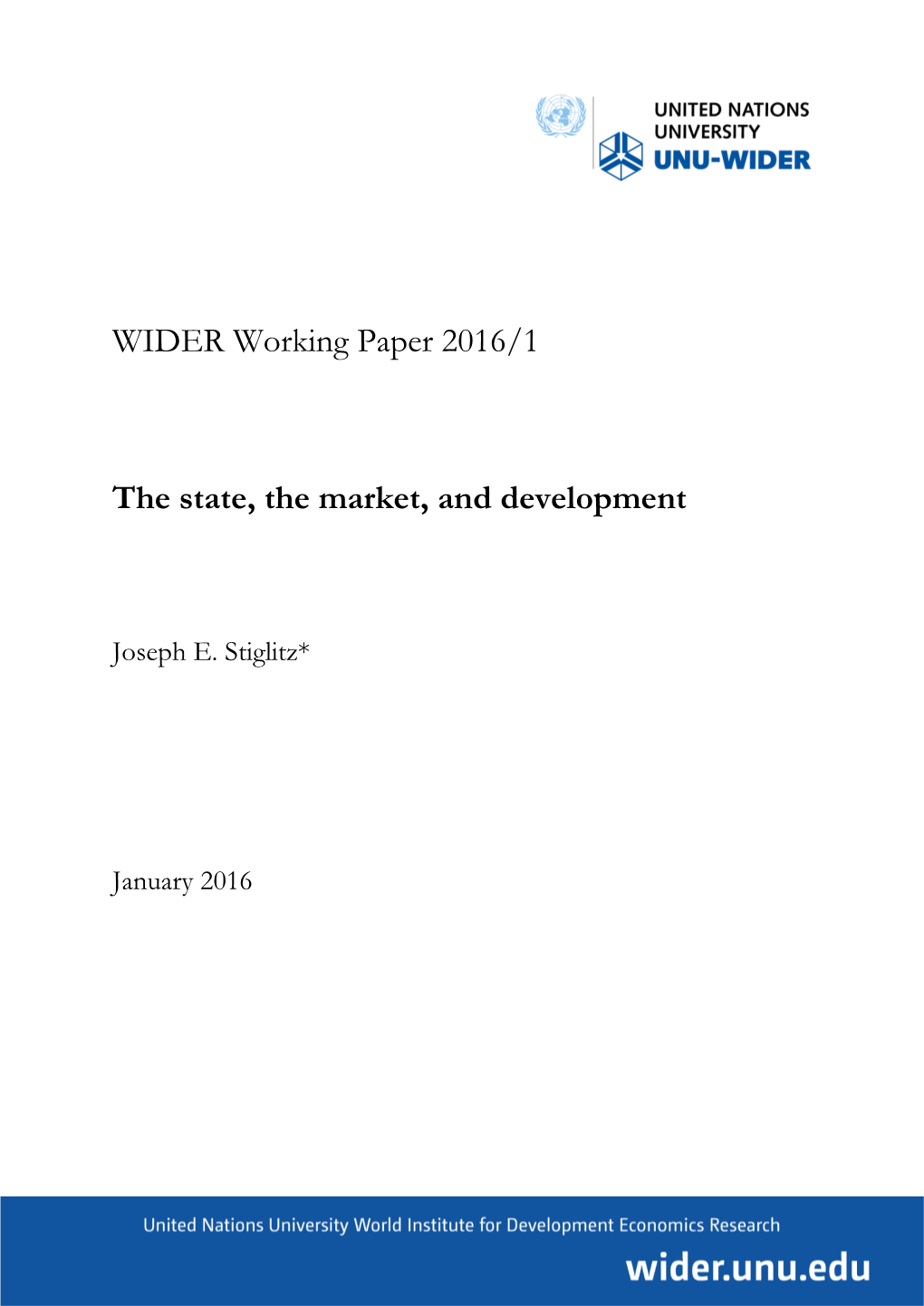 WIDER Working Paper 2016/1