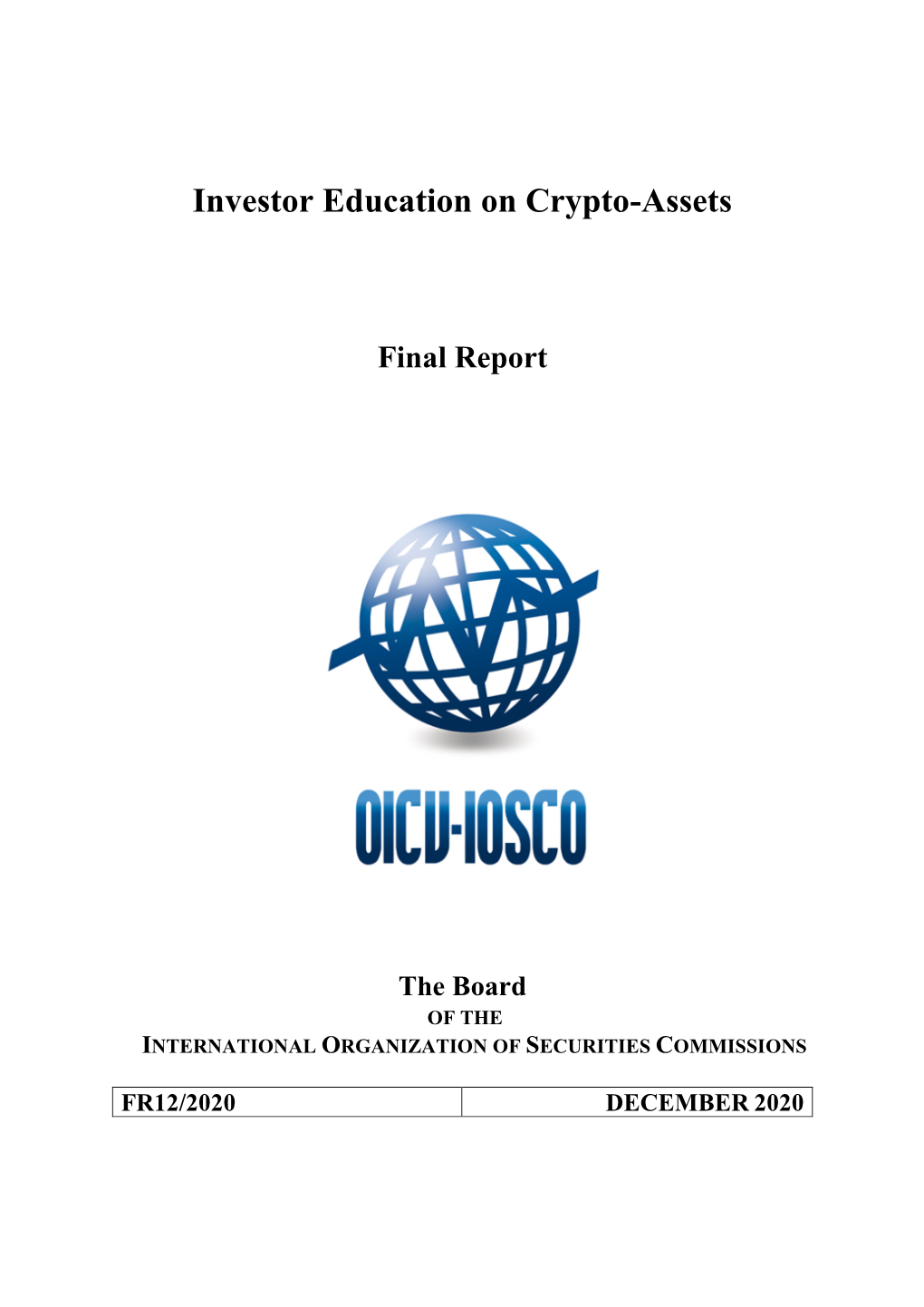 FR12/2020 Investor Education on Crypto-Assets