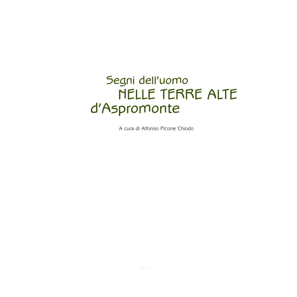 NELLE TERRE ALTE D'aspromonte