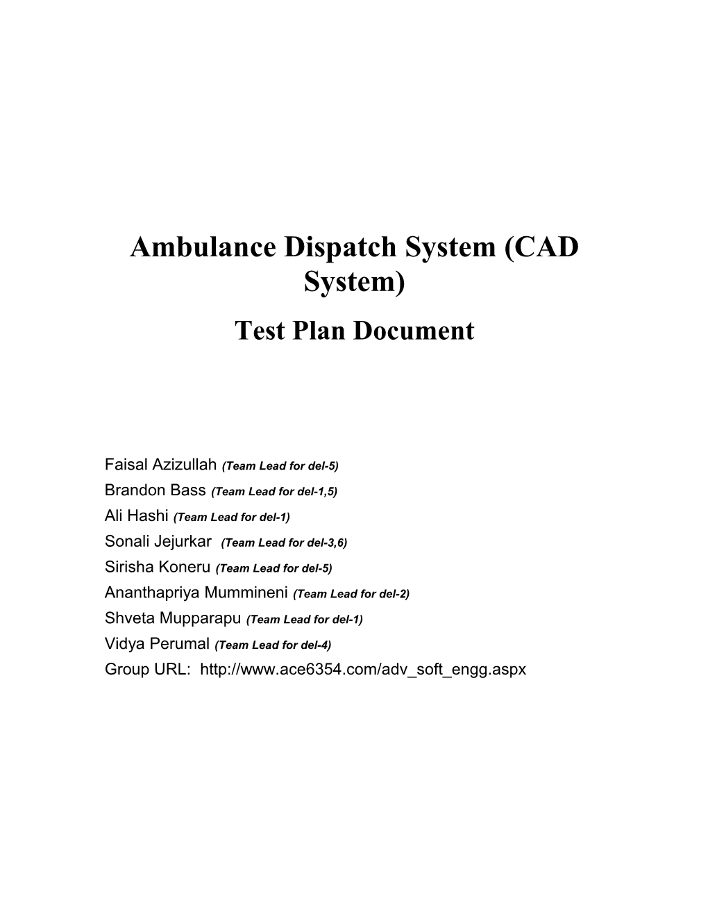 Ambulance Dispatch System (CAD System)