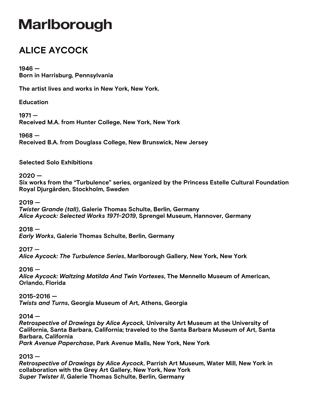 Alice Aycock