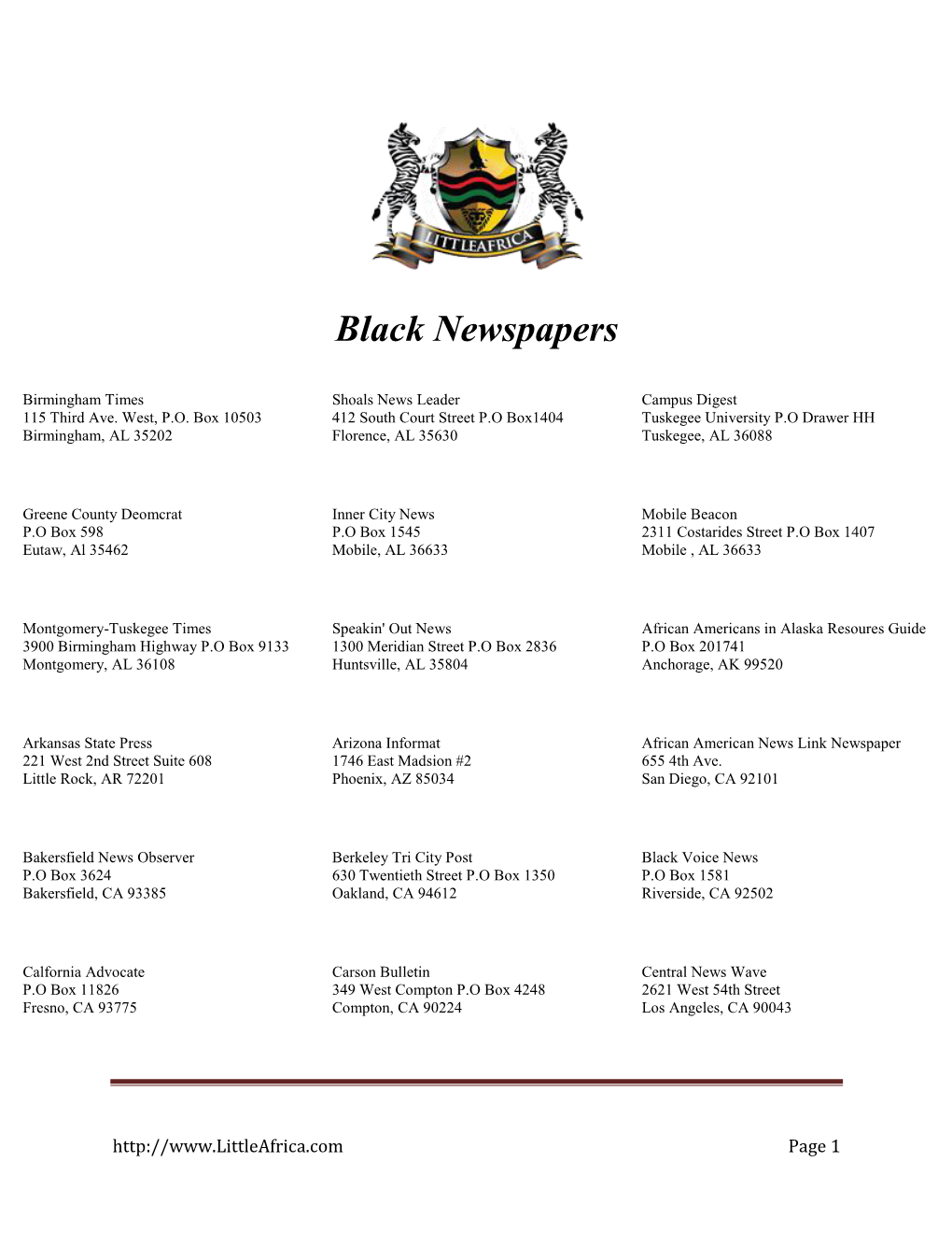 Black Newspapers