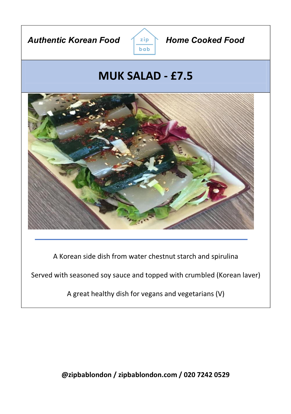 Muk Salad - £7.5