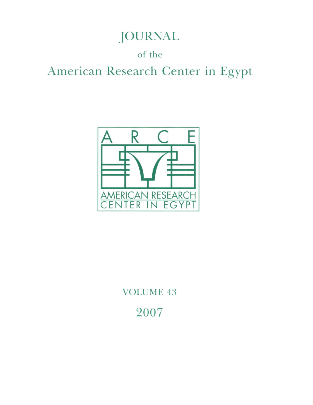 Journal of the American Research Center in Egypt 43, 2007