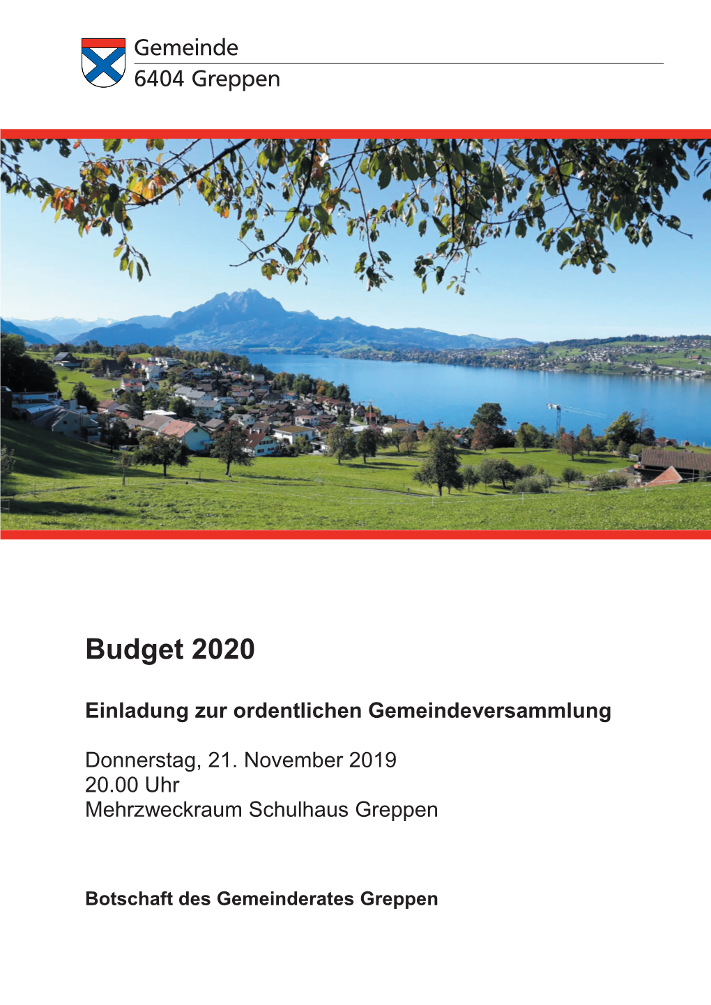 Botschaft Budget 2020 Innen Sw.Indd