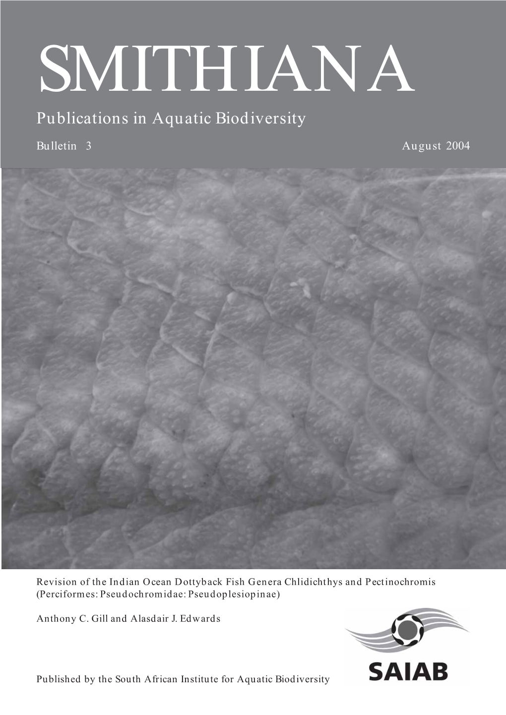 SMITHIANA Publications in Aquatic Biodiversity