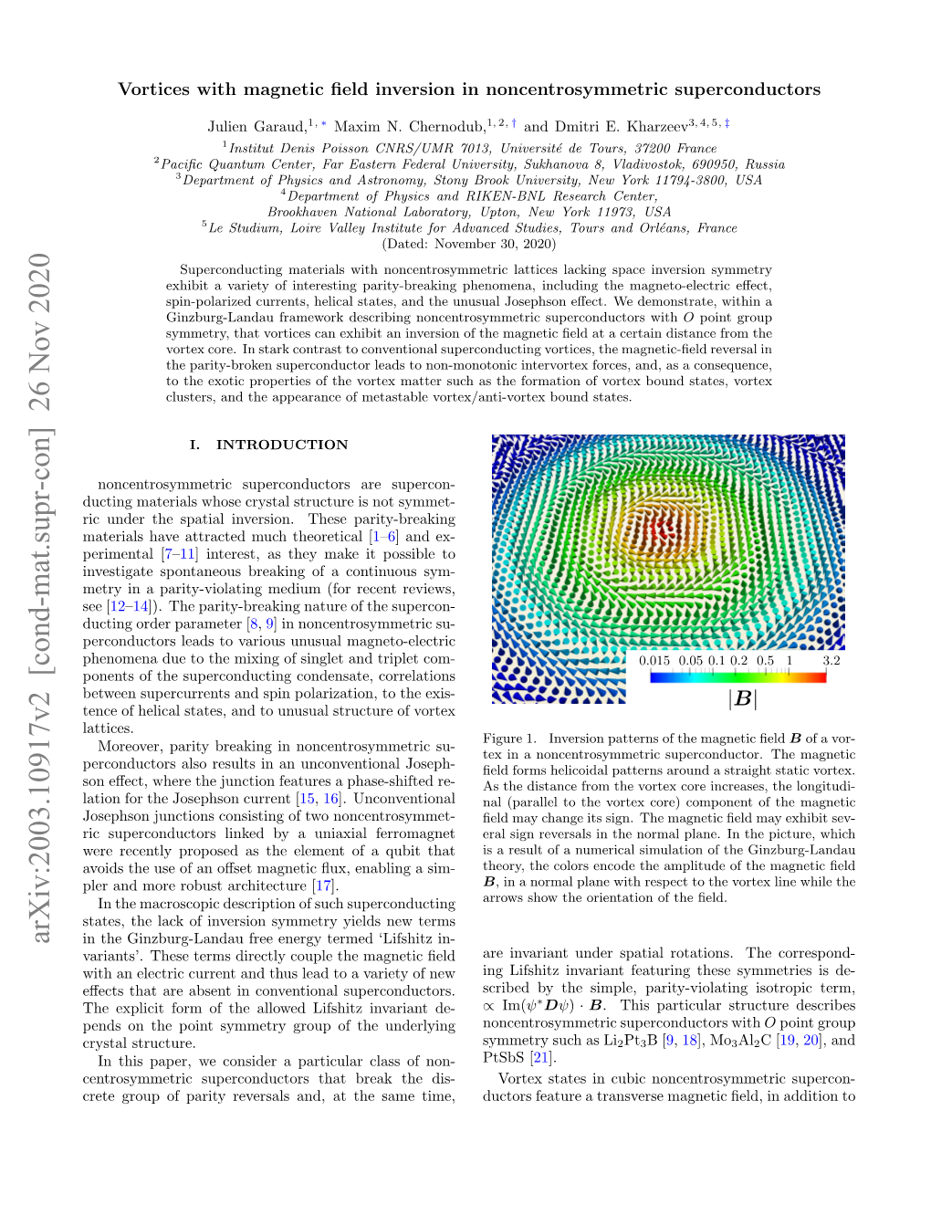 Vortices with Magnetic Field Inversion in Noncentrosymmetric