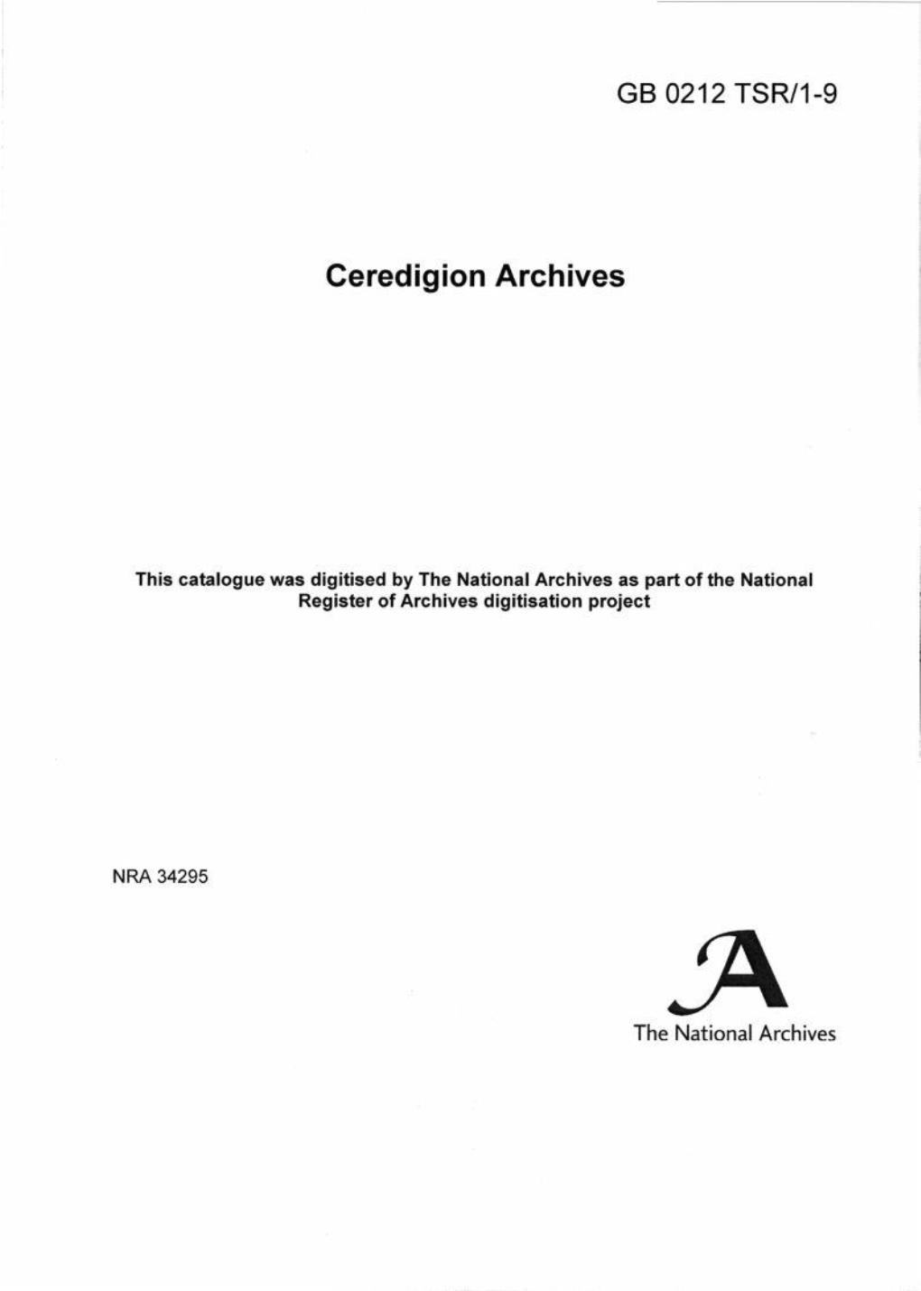 Ceredigion Archives